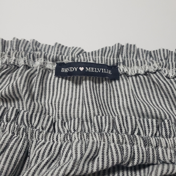 Brandy Melville Striped Off The Shoulder Top - Picture 3 of 4